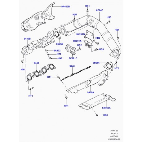 Land rover goujon Range L405,  Sport (LR020695)