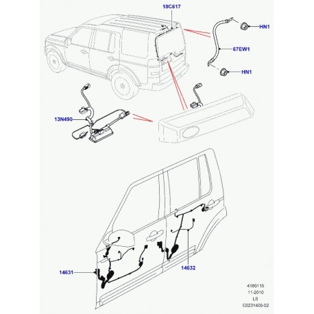 Land rover cable de liaison Discovery 3 (LR021065)