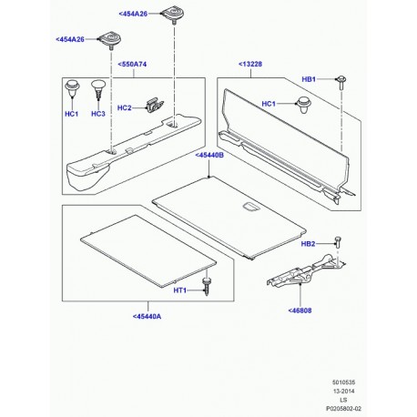 Land rover recouvrement compartiment chargement Discovery 3 (LR021311)