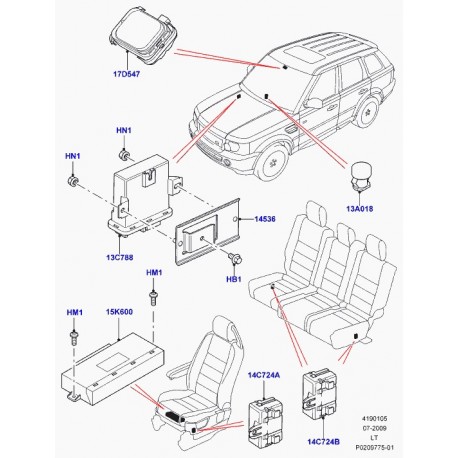 Land rover support Discovery 3, Range Sport (LR021652)