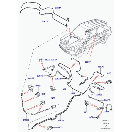 Land rover tuyau de frein Discovery 3, Range Sport (LR021672)