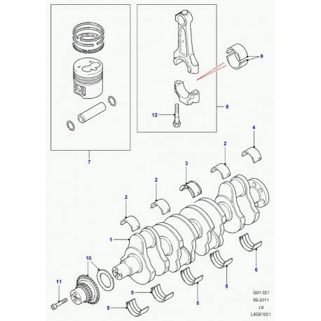 Land rover vis speciale Defender 90, 110, 130 (LR022161)