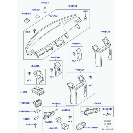 Land rover jambe de force Discovery 3 (LR022570)