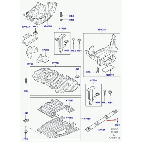 Land rover ecrou a collet Range L322 (LR022630)