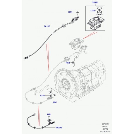 Land rover biellette levier de changement de vitesse Range Sport (LR022945)