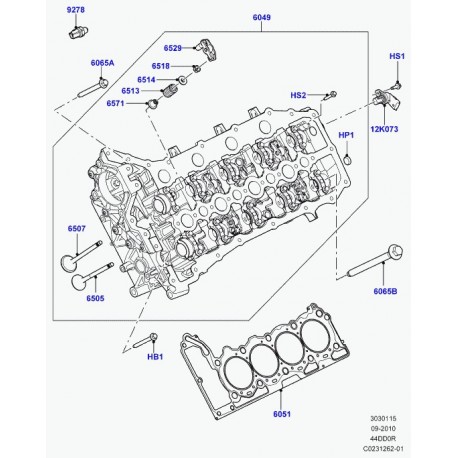 Land rover culasse droite Range L405,  Sport (LR023009)