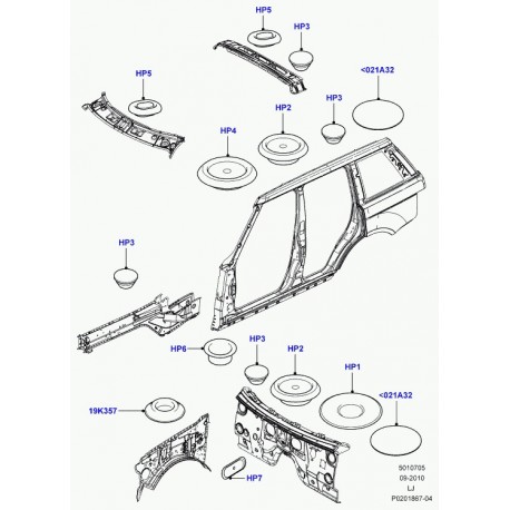 Land rover bouchon Range L322 (LR023136)