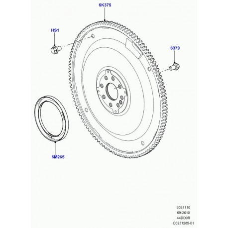 Land rover vis a tete hexagonale Range L405,  Sport (LR023153)