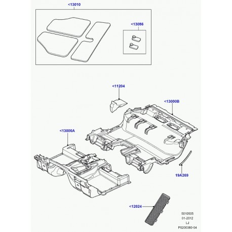 Land rover moquette Range L322 (LR023311)