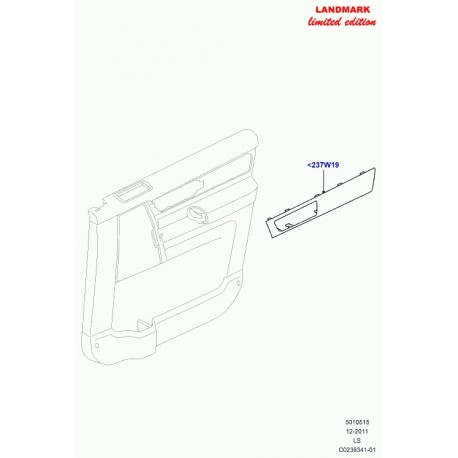 Land rover piece insertion garnissage porte Discovery 3 (LR023737)