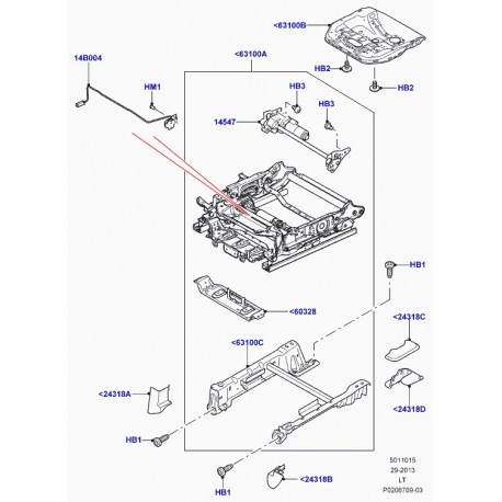 Land rover cadre Discovery 3, Range Sport (LR023771)