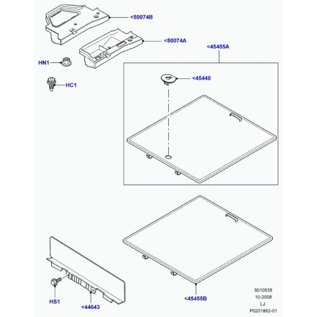 Land rover panneau garnis. lat.-comp. charg. Range L322 (LR023876)