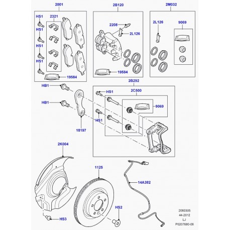 Land rover entretoise Range L322 (LR023938)