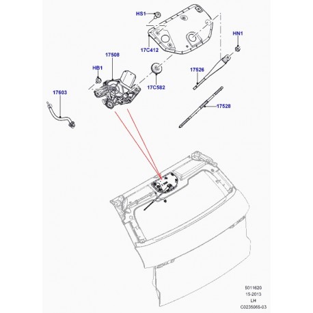 Land rover joint moteur essuie-glace arriere Evoque (LR024244)