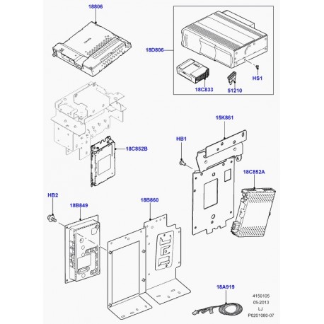 Land rover jeu de pieces amplificateur Range L322 (LR024797)