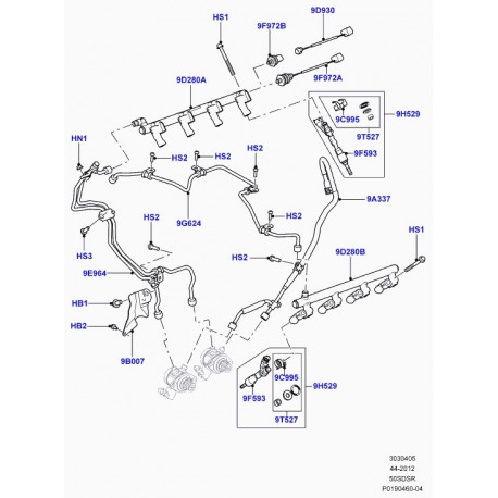 Land rover collecteur de combustible Range Sport (LR024838)