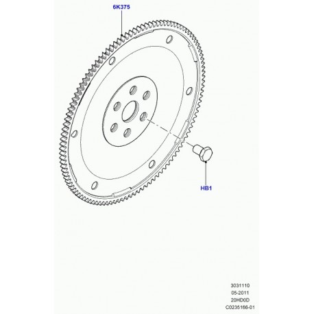 Land rover boulon Evoque (LR025004)