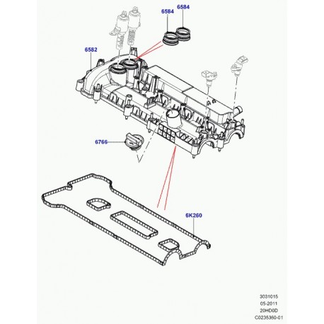 Land rover joint soupape Evoque (LR025664)