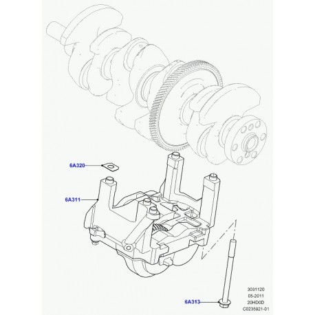 Land rover cale arbre d'equilibrage Evoque (LR025684)