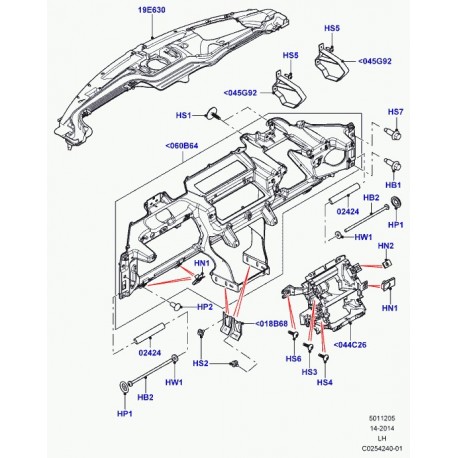 Land rover prolongement tablier Evoque (LR026084)