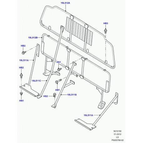 Land rover fixation cloison Discovery 3 (LR026224)