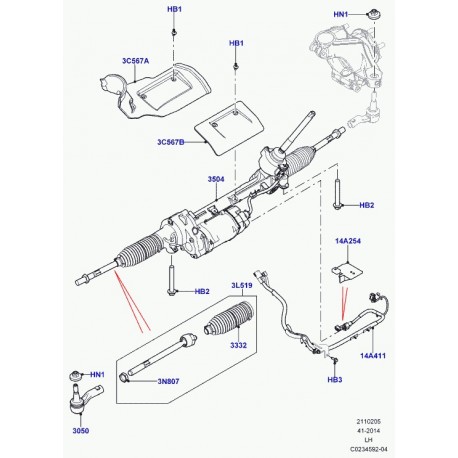 Land rover boulon Evoque (LR026277)