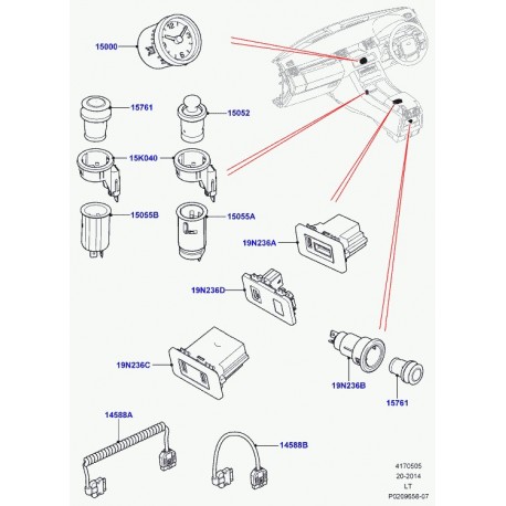 Land rover obturateur Range Sport (LR027179)