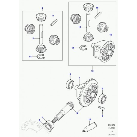 Land rover goupille elastique Defender 90, 110, 130 (LR027944)