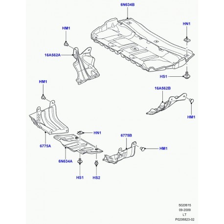 Land rover ecrou Discovery 3, Range L405, Sport (LR027995)