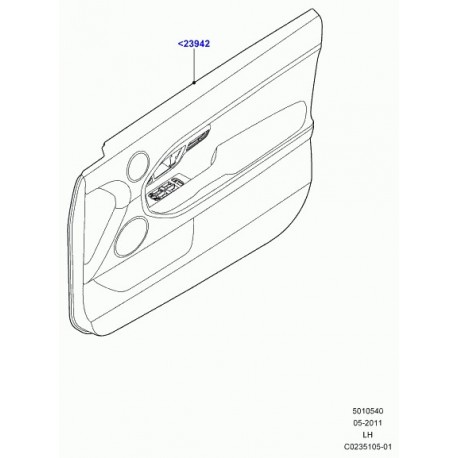 Land rover panneau de garnissage de porte Evoque (LR028124)