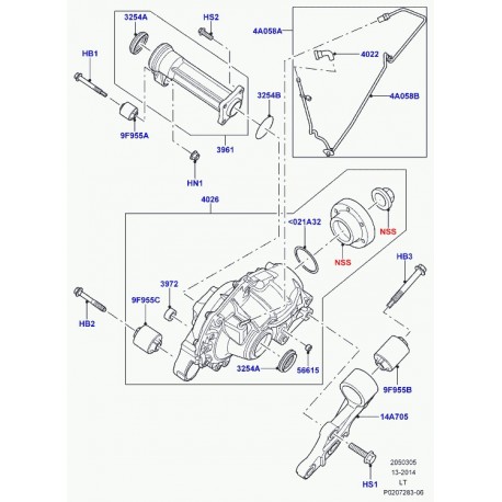 Land rover tuyau flexible d'evacuation d'air Discovery 3, Range Sport (LR028144)