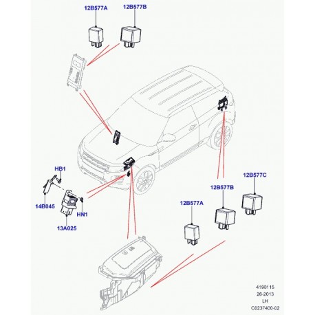 Land rover boulon Evoque (LR028253)