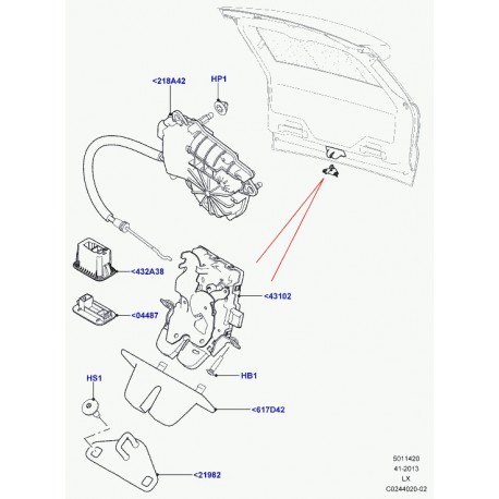 Land rover vis Range L405,  Sport (LR028301)