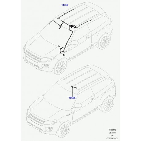 Land rover cablage pavillon Evoque (LR028310)