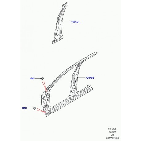 Land rover renfort lateral carrosserie Evoque (LR028329)