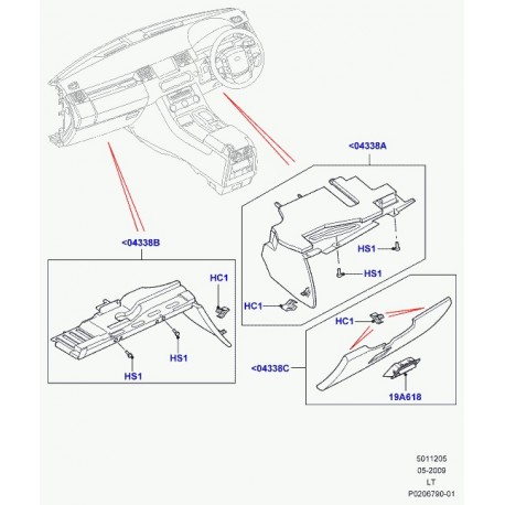 Land rover tubulure d'entree d'air chauffage Range Sport (LR028393)