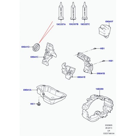 Land rover garniture insonorisation compartiment moteur Evoque (LR028443)