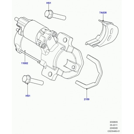 Land rover couvercle carter de convertisseur Evoque (LR028852)