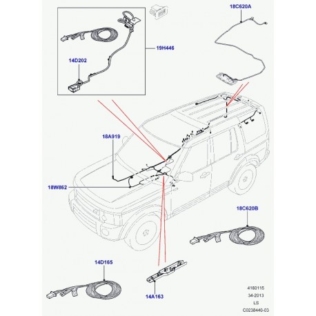 Land rover cablage prise Discovery 3 (LR029565)