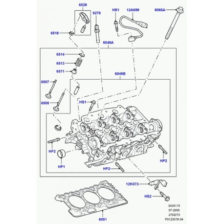 Land rover bouchon expansible Discovery 3, Range Sport (LR029603)