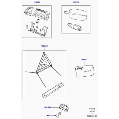 Land rover triangle de signalisation Range L322 (LR029918)