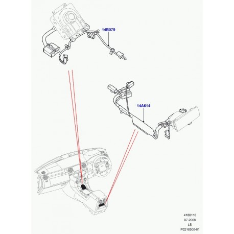 Land rover cablage console centrale Discovery 3 (LR030269)