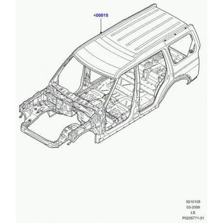 Land rover coque-prem. couche-sans ferm. Discovery 3 (LR031201)