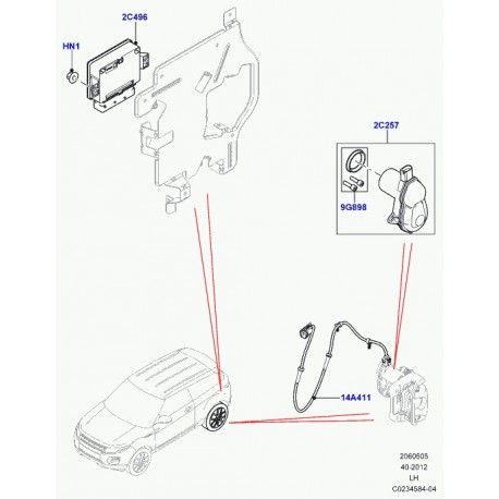 Land rover kit reparation commande epb Evoque et Range L405,  Sport (LR031305)