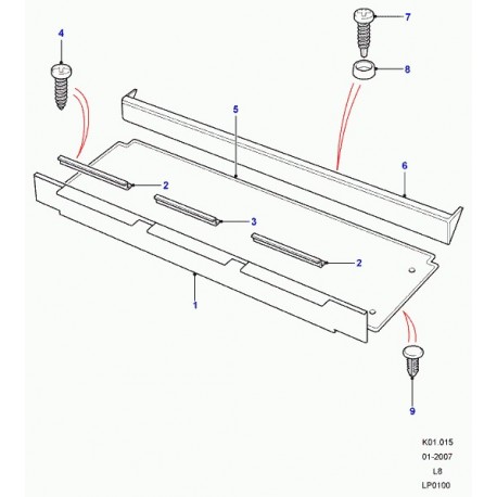 Land rover moquette Defender 90, 110, 130 (LR031441)