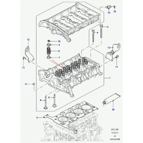 Land rover ressort de soupape Defender 90, 110, 130 (LR031454)