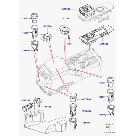 Land rover prise de courant Range L322 (LR031715)