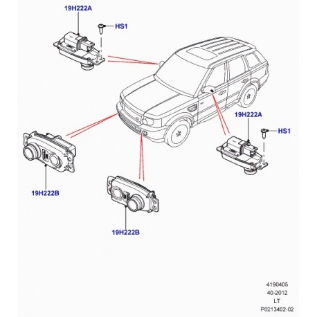 Land rover camera d'aide au stationnement Discovery 3, Range L322, Sport (LR031826)