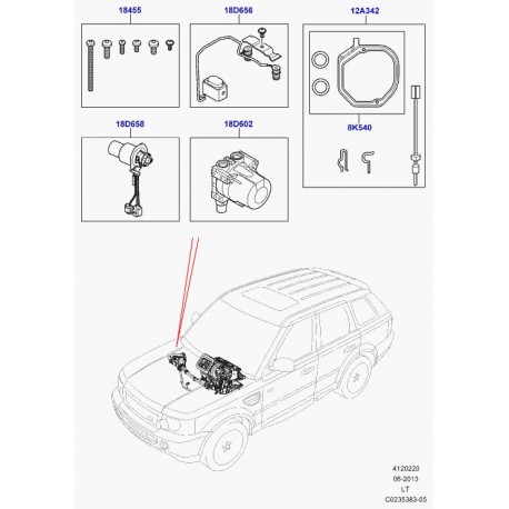 Land rover echangeur thermique Discovery 3, Range Sport (LR031880)