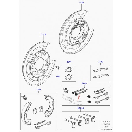 Land rover tringle commande cliquet station. Discovery 3, Range Sport (LR031946)